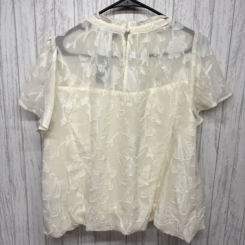Womens Size 00 M/L Torrid Chiffon Ivory Top NWT - Picture 4 of 6